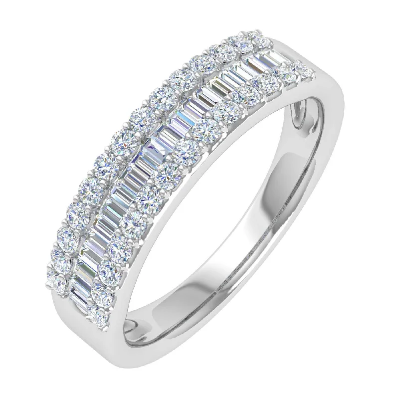Grab Stylish Jewelry Before The Sale Ends 1/2 Carat Baguette and Round Shape Diamond Wedding Band Ring in Gold Grab Stylish Jewelry Before The Sale Ends 1/2 Carat Baguette and Round Shape Diamond Wedding Band Ring in Gold