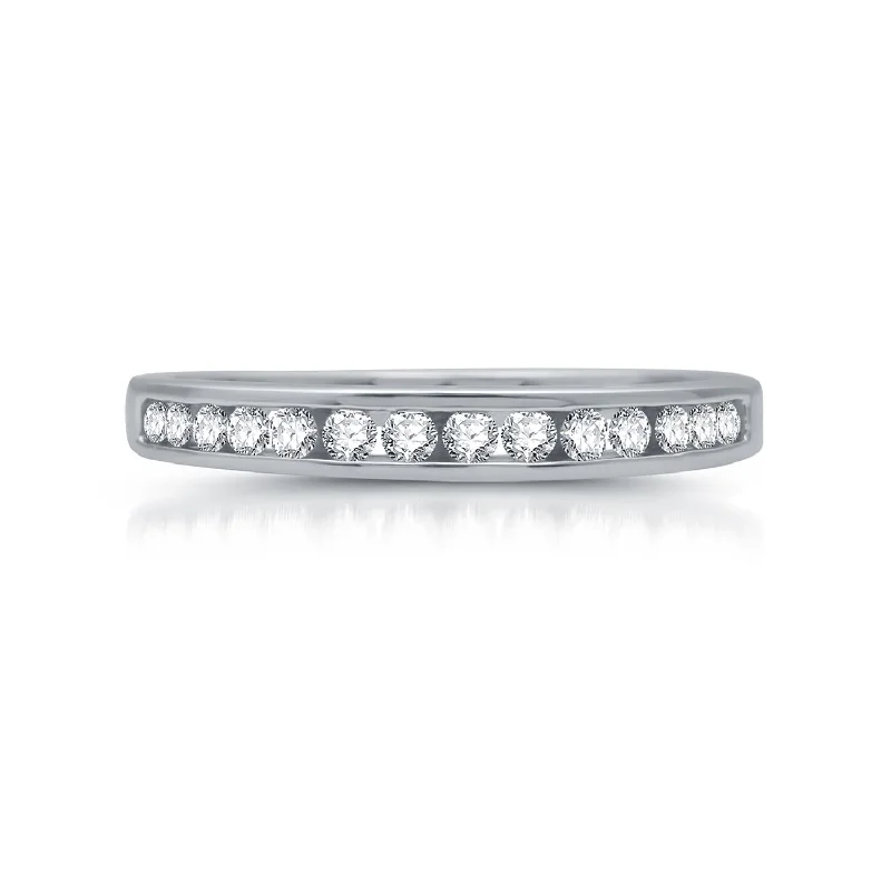 Affordable Gold-Plated Jewelry For Modern Fashion 1/4 CTW Diamond Anniversary Ring in 10KT White Gold Affordable Gold-Plated Jewelry For Modern Fashion 1/4 CTW Diamond Anniversary Ring in 10KT White Gold