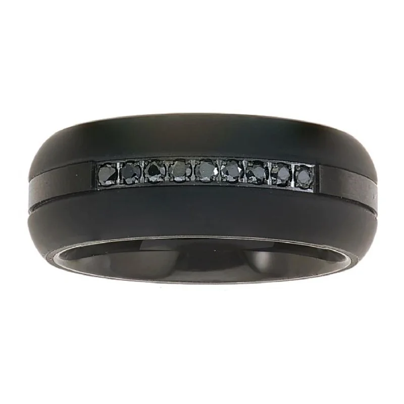 Trending Jewelry Styles Now At Limited-Time Discounts 1/5 CTW Diamond Wedding Ring in Black Tungsten Trending Jewelry Styles Now At Limited-Time Discounts 1/5 CTW Diamond Wedding Ring in Black Tungsten