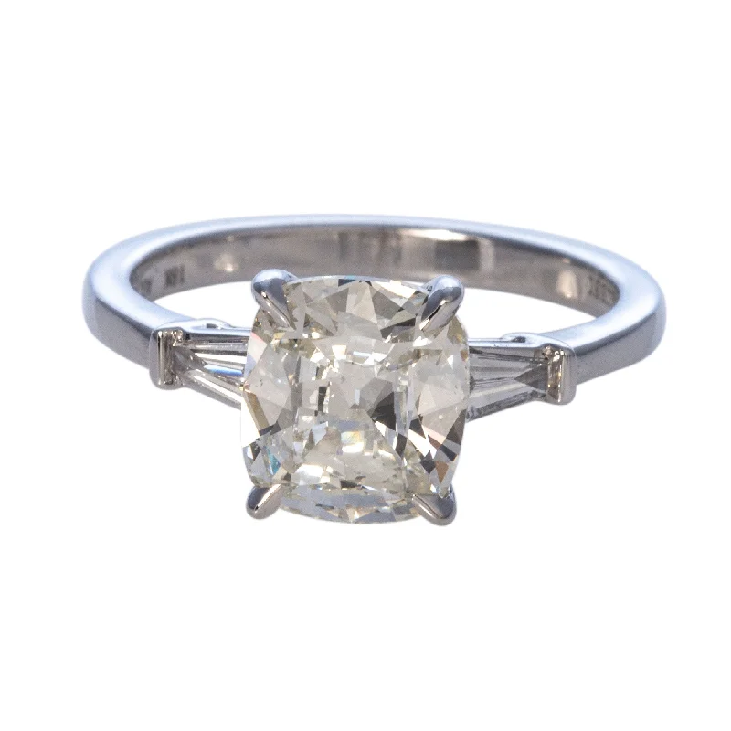 Don't Miss Out On Bestselling Jewelry At Special Prices 1.5ct Cushion Center & .17ct Baguette Side Diamond 18K Gold Ring Don't Miss Out On Bestselling Jewelry At Special Prices 1.5ct Cushion Center & .17ct Baguette Side Diamond 18K Gold Ring