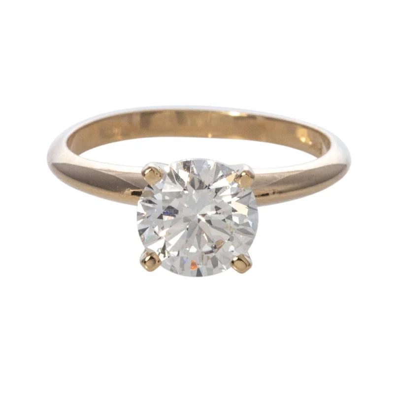 Celebrate Every Occasion With Sparkling Savings 1.5ct I SI1 Round Diamond Solitaire 14K Yellow Gold Engagement Ring Celebrate Every Occasion With Sparkling Savings 1.5ct I SI1 Round Diamond Solitaire 14K Yellow Gold Engagement Ring