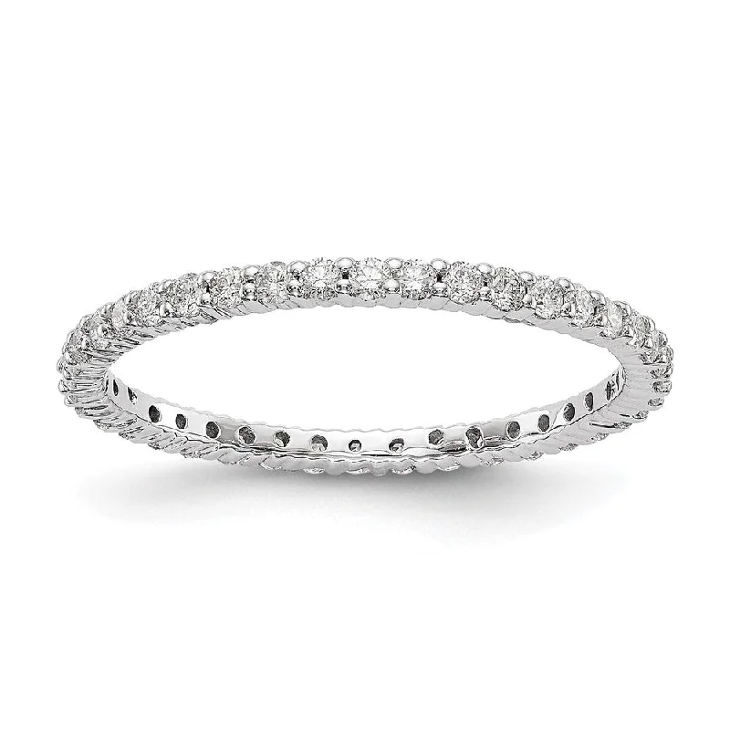 1.5mm 14K White Gold 1/2 Ctw Lab-Created Diamond Eternity Band