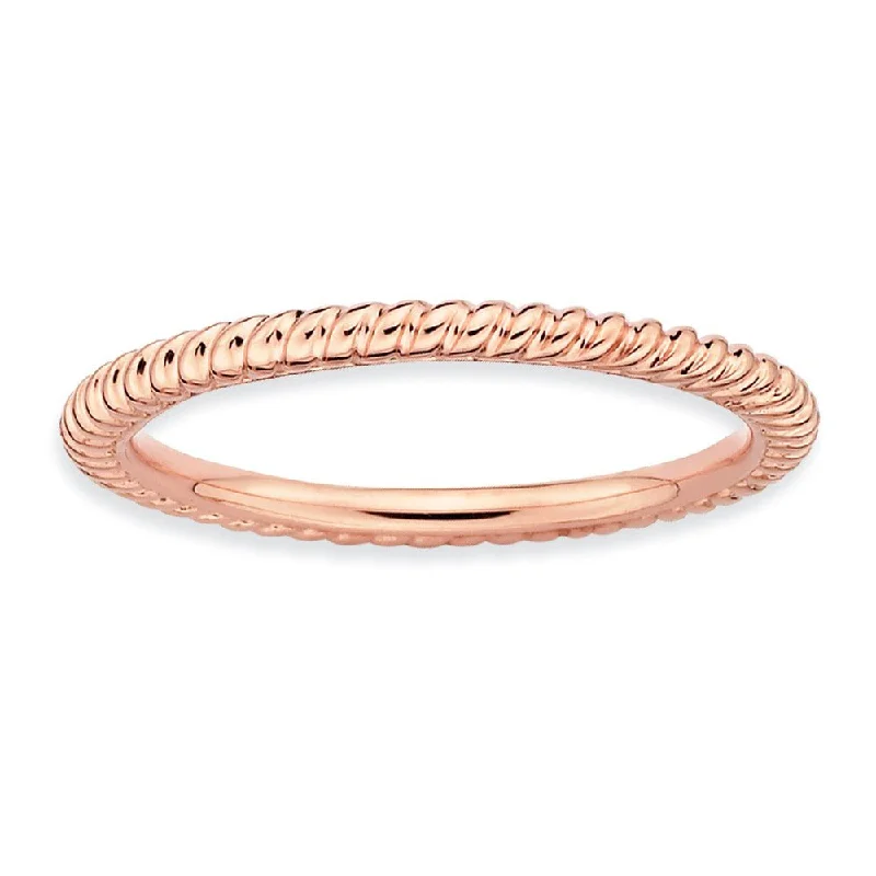 Exclusive Jewelry Sale – Limited-Time Discounts 1.5mm Stackable 14K Rose Gold Plated Silver Twisted Band Exclusive Jewelry Sale – Limited-Time Discounts 1.5mm Stackable 14K Rose Gold Plated Silver Twisted Band