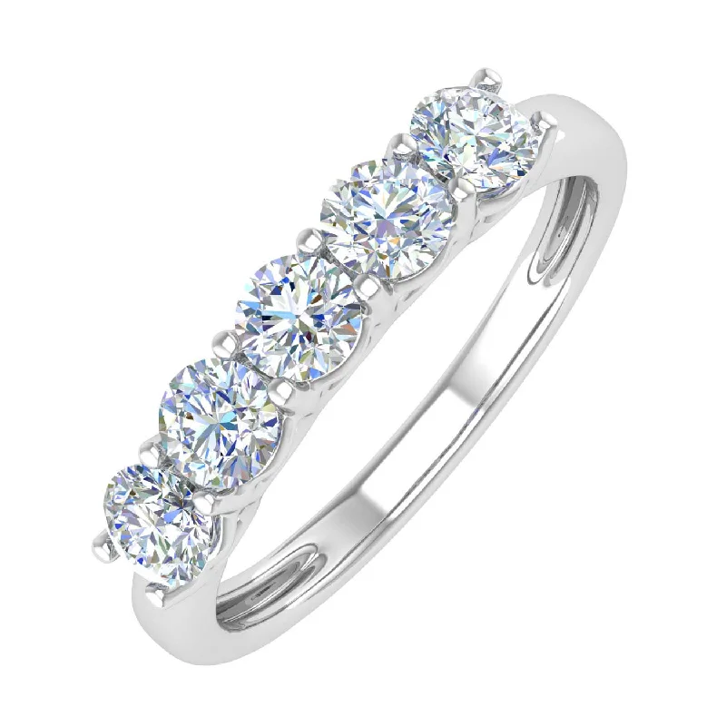 Exclusive Gemstone Jewelry At Special Prices 1 Carat (ctw) 5-Stone Diamond Wedding Band Ring in Gold Exclusive Gemstone Jewelry At Special Prices 1 Carat (ctw) 5-Stone Diamond Wedding Band Ring in Gold