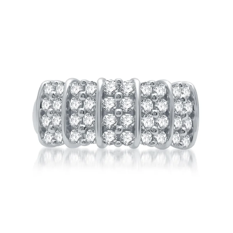 Flash Sale On Exquisite Jewelry – Don't Miss Out 1 CTW Diamond Ring in Rhodium Plated Sterling Silver Flash Sale On Exquisite Jewelry – Don't Miss Out 1 CTW Diamond Ring in Rhodium Plated Sterling Silver