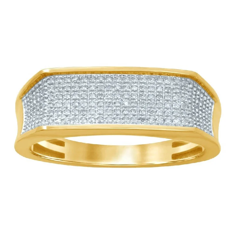 Grab Stylish Jewelry Before The Sale Ends 10K 0.25-0.27CT D-MENS MICROPAVE BAND