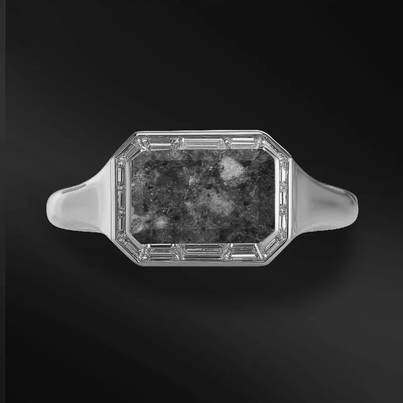 Don't Miss Our Biggest Jewelry Sale Of The Season Lora - Authentic Lunar Meteorite Gold Ring Accented with Moissanite Stones Don't Miss Our Biggest Jewelry Sale Of The Season Lora - Authentic Lunar Meteorite Gold Ring Accented with Moissanite Stones