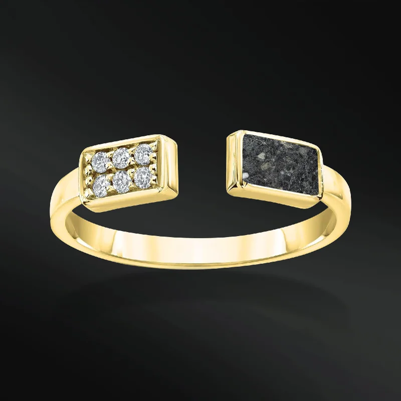 Breathtaking Jewelry, Breathtaking Prices Moon Aura - Authentic Lunar Meteorite, Gold and Diamonds | Diamond Ring | Clarity VS1-2, G/H Color Breathtaking Jewelry, Breathtaking Prices Moon Aura - Authentic Lunar Meteorite, Gold and Diamonds | Diamond Ring | Clarity VS1-2, G/H Color