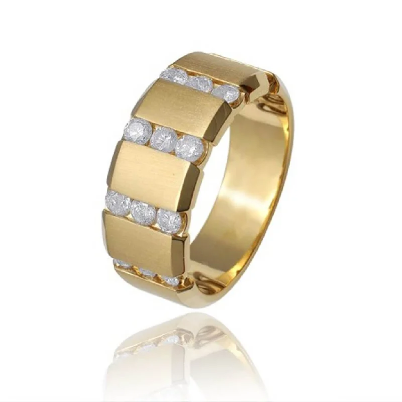 Seasonal Jewelry Deals – Elevate Your Style 14K 0.96-1.05CT D-MENS BANDS RING