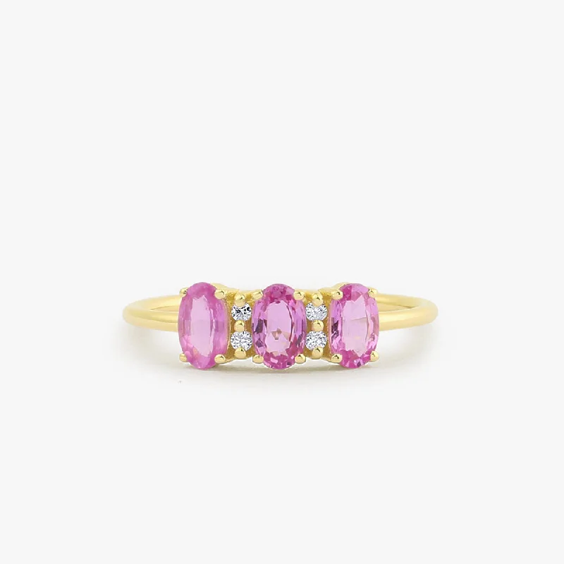 Big Savings On Your Favorite Jewelry Pieces 14k Oval Genuine Pink Sapphire and Diamond Ring Big Savings On Your Favorite Jewelry Pieces 14k Oval Genuine Pink Sapphire and Diamond Ring