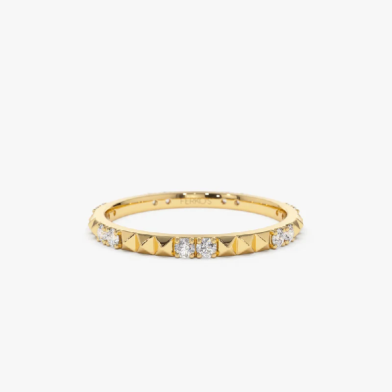 Affordable Elegance – Special Jewelry Sale Now Live 14K Pyramid Diamond Eternity Ring Affordable Elegance – Special Jewelry Sale Now Live 14K Pyramid Diamond Eternity Ring
