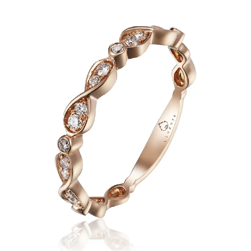 The Perfect Jewelry Piece At The Perfect Price 14K Rose Gold Infinity Diamond Stackable Ring The Perfect Jewelry Piece At The Perfect Price 14K Rose Gold Infinity Diamond Stackable Ring