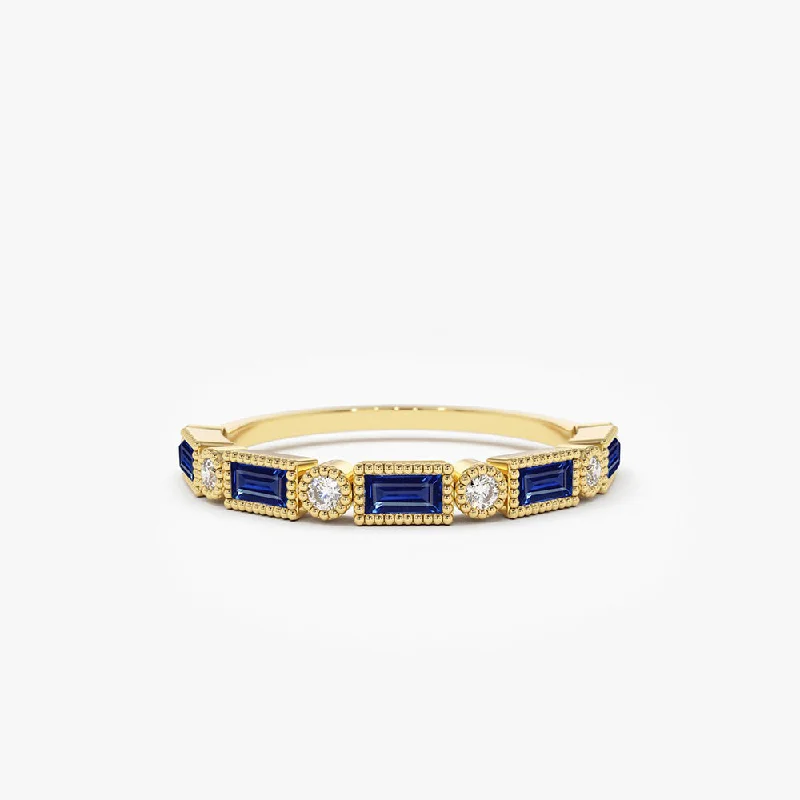 Luxury Jewelry Clearance – Shop Premium Styles Now 14k Sapphire Baguette and Diamond Ring Luxury Jewelry Clearance – Shop Premium Styles Now 14k Sapphire Baguette and Diamond Ring