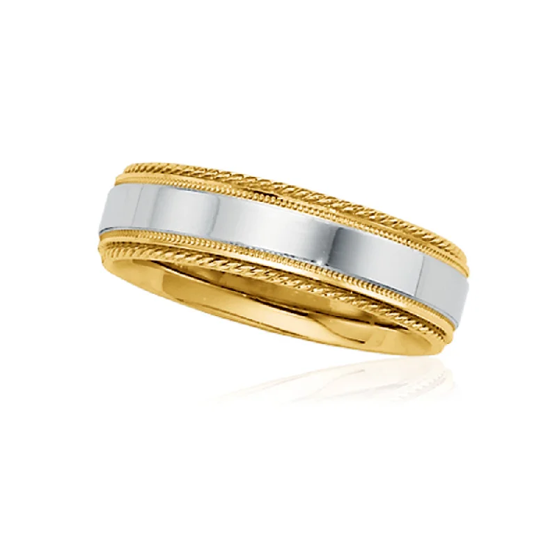 The Biggest Jewelry Sale Of The Year Is Here 14k Two-Tone Gold 6mm Unisex Comfort Fit Band The Biggest Jewelry Sale Of The Year Is Here 14k Two-Tone Gold 6mm Unisex Comfort Fit Band