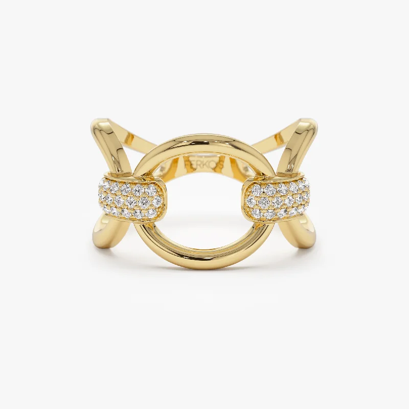 Exclusive Jewelry Sale – Grab Timeless Pieces Now 14k Unique Diamond Horsebit Pave Ring Exclusive Jewelry Sale – Grab Timeless Pieces Now 14k Unique Diamond Horsebit Pave Ring