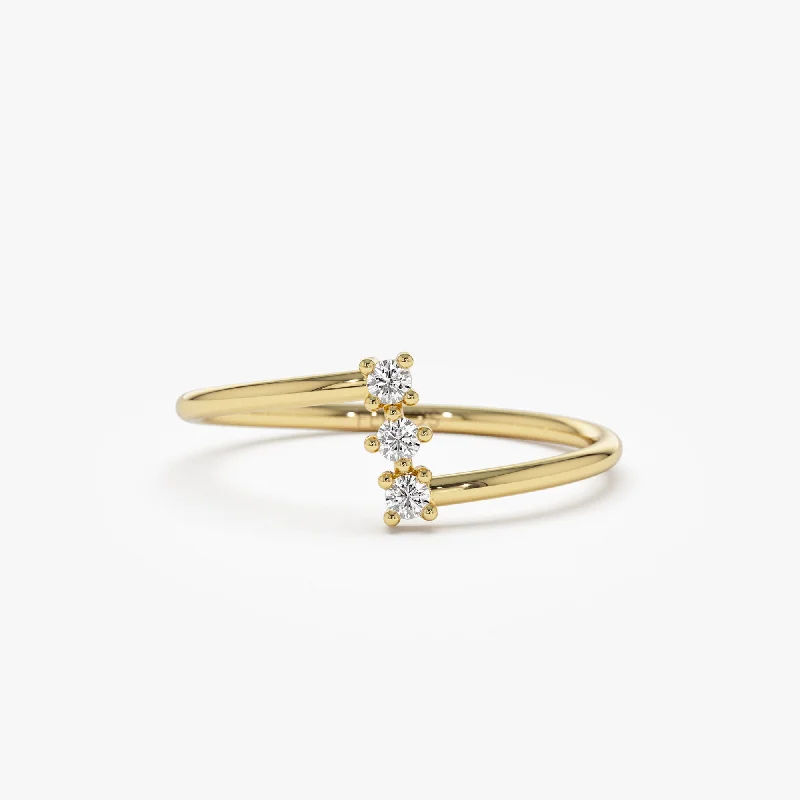 Unique Jewelry For Less – Shop The Sale Now 14k Vertical Three Stone Natural Diamond Ring Unique Jewelry For Less – Shop The Sale Now 14k Vertical Three Stone Natural Diamond Ring