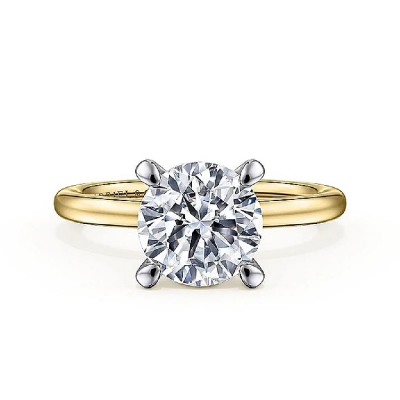 Unmissable Jewelry Sale – Shop Before It's Too Late 14K Yellow And White Gold 'Cari' Hidden Halo Round Diamond Engagement Ring Unmissable Jewelry Sale – Shop Before It's Too Late 14K Yellow And White Gold 'Cari' Hidden Halo Round Diamond Engagement Ring