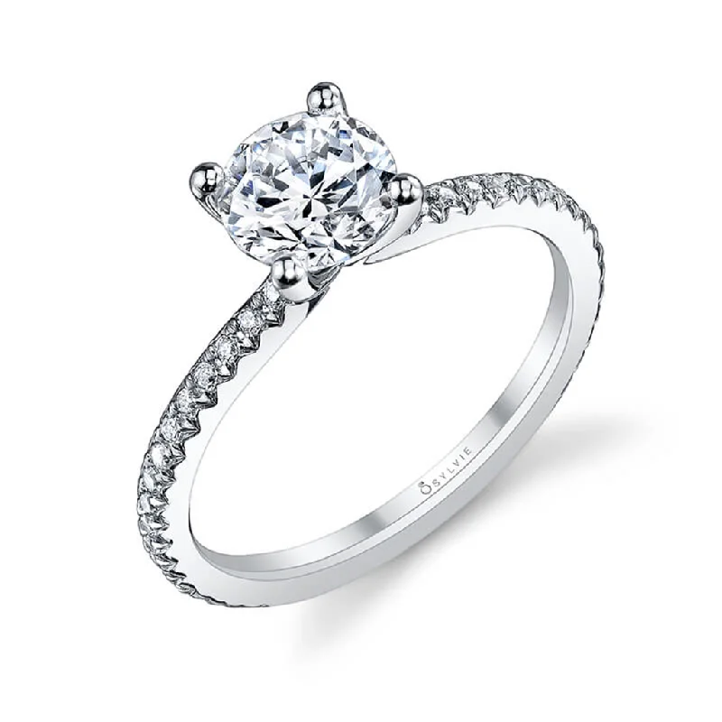 Exclusive Jewelry Sale – Shine For Less 14K White Gold 'Adorlee' Classic Round Diamond Engagement Ring Exclusive Jewelry Sale – Shine For Less 14K White Gold 'Adorlee' Classic Round Diamond Engagement Ring