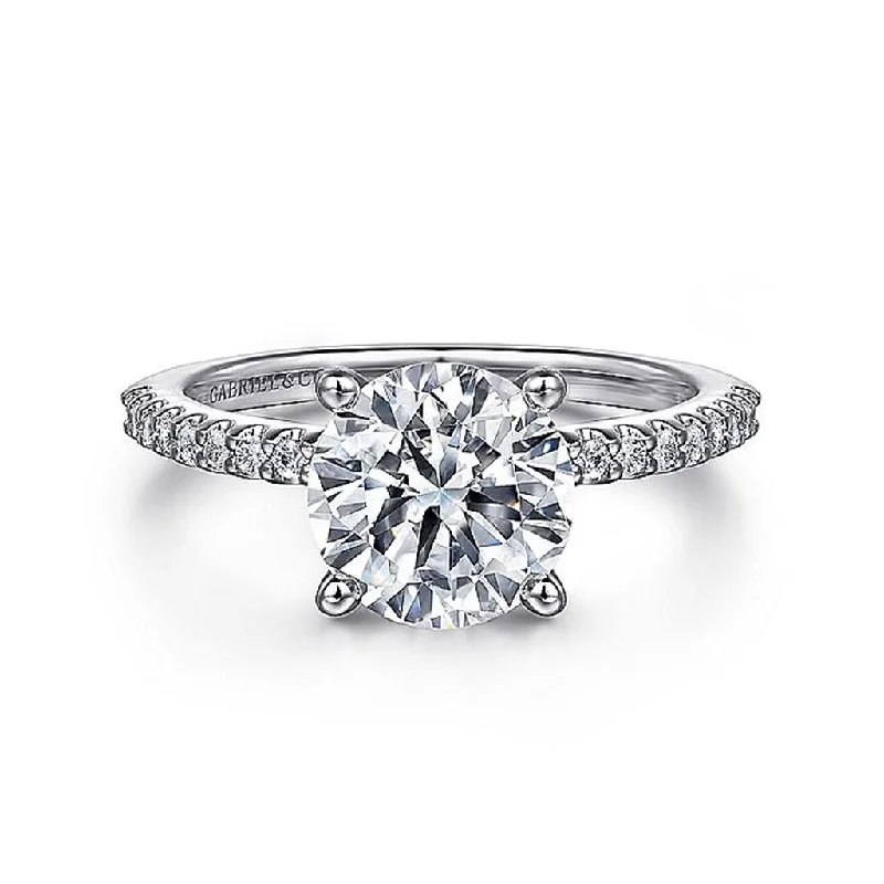 Upgrade Your Jewelry Collection For Less 14K White Gold 'Amata' Classic Round Diamond Engagement Ring Upgrade Your Jewelry Collection For Less 14K White Gold 'Amata' Classic Round Diamond Engagement Ring