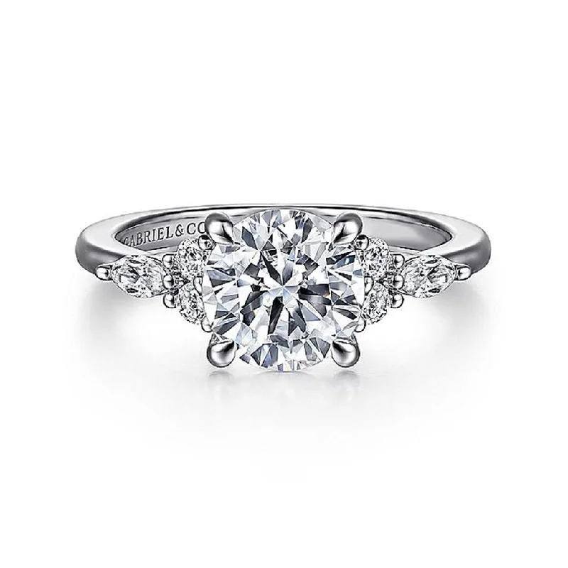 Stunning Jewelry At Even More Stunning Prices 14K White Gold 'Avah' Classic Round Diamond Engagement Ring Stunning Jewelry At Even More Stunning Prices 14K White Gold 'Avah' Classic Round Diamond Engagement Ring