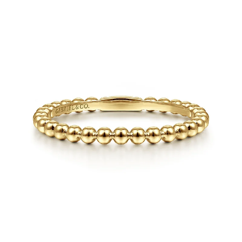 Limited-Time Jewelry Sale – Don't Miss Out On Dazzling Discounts 14K Yellow Gold Bujukan Beaded Stackable Ring Limited-Time Jewelry Sale – Don't Miss Out On Dazzling Discounts 14K Yellow Gold Bujukan Beaded Stackable Ring
