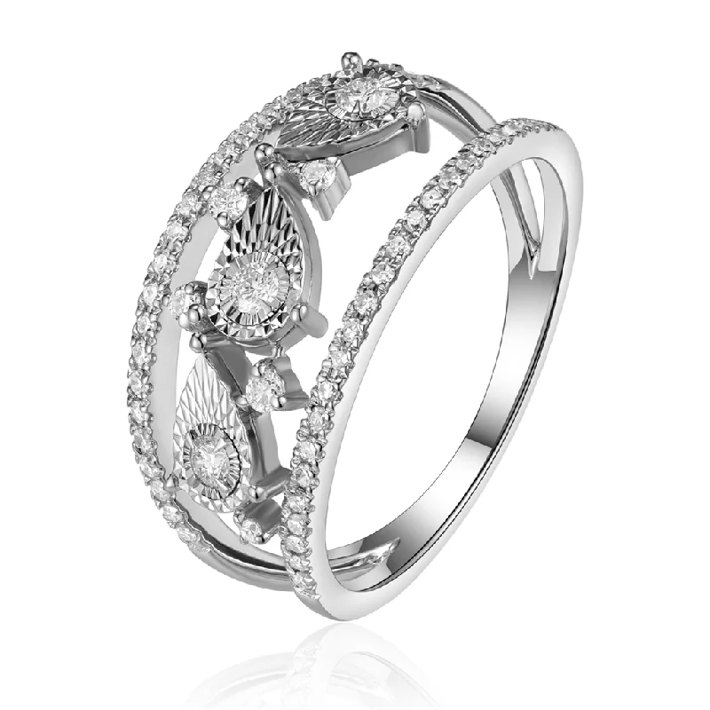Affordable Luxury Jewelry – Style At A Great Price 14K White Gold Contemporary Diamond Ring Affordable Luxury Jewelry – Style At A Great Price 14K White Gold Contemporary Diamond Ring