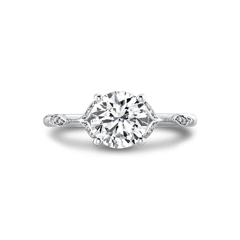 Limited-Time Jewelry Sale – Elegant Styles At Less 14K White Gold 'Lotus' Split Shank Round Diamond Engagement Ring Limited-Time Jewelry Sale – Elegant Styles At Less 14K White Gold 'Lotus' Split Shank Round Diamond Engagement Ring