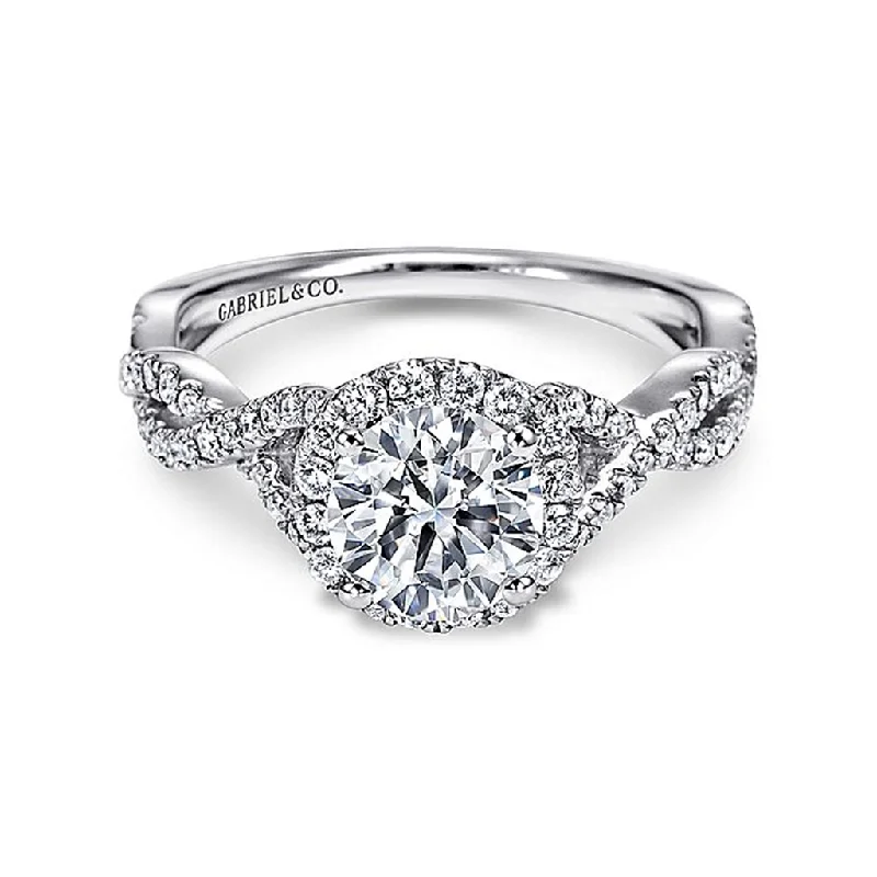 Big Discounts On Elegant Jewelry Collections 14K White Gold 'Marissa' Round Halo Diamond Engagement Ring Big Discounts On Elegant Jewelry Collections 14K White Gold 'Marissa' Round Halo Diamond Engagement Ring