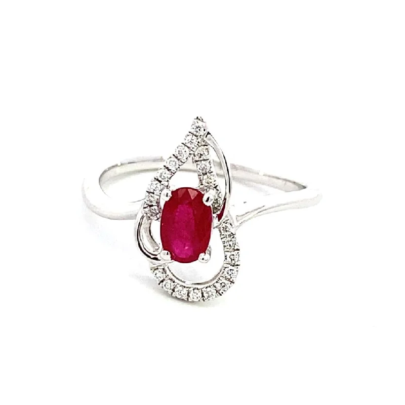 Your Dream Jewelry At Dream Prices – Shop Now 14K White Gold Ruby And Diamond Free Form Ring Your Dream Jewelry At Dream Prices – Shop Now 14K White Gold Ruby And Diamond Free Form Ring