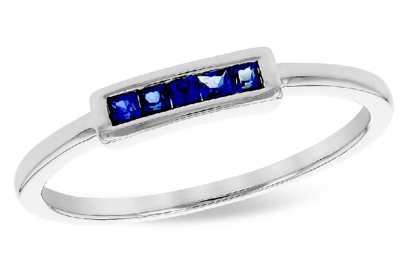 High-End Jewelry, Now More Affordable Than Ever 14K White Gold Sapphires Band Ring