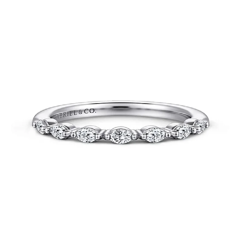 Final Call – Shop Exquisite Jewelry Before It's Gone 14K White Gold Single Prong Set Marquise Diamond Ring