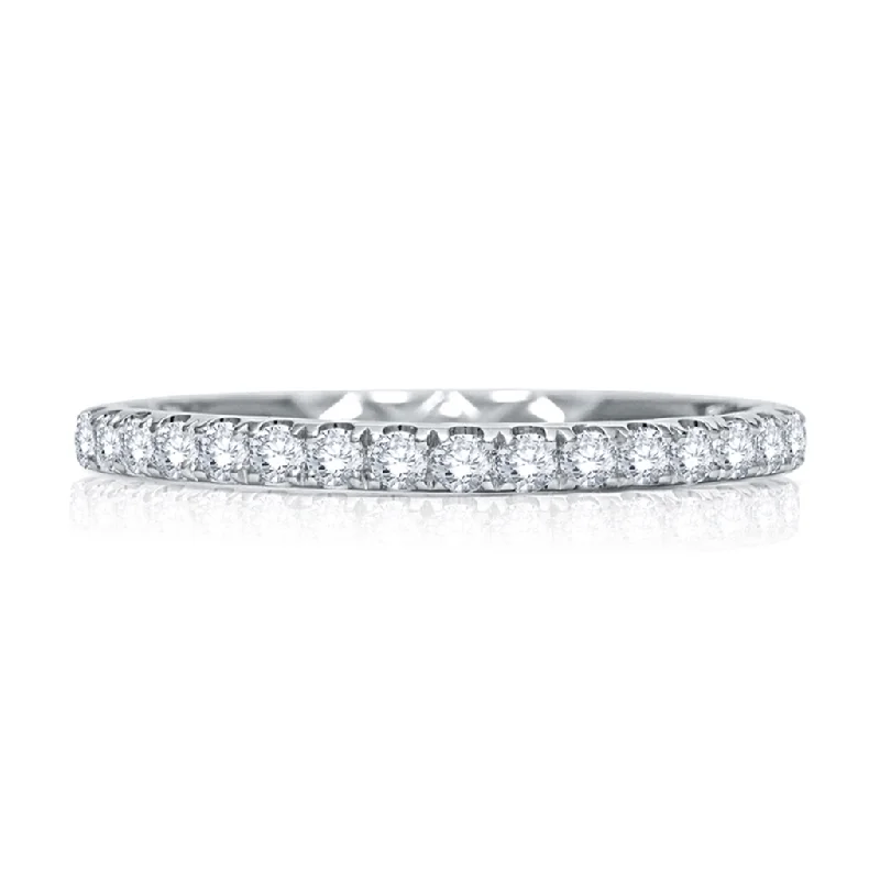 Limited-Time Jewelry Sale – Don't Miss Out On Dazzling Discounts 14K White Gold Straight Diamond Band