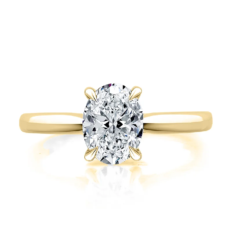 Huge Savings On Premium Jewelry Styles 14K Yellow And White Gold Solitaire Diamond Engagement Ring With Peek-A-Boo Diamonds Huge Savings On Premium Jewelry Styles 14K Yellow And White Gold Solitaire Diamond Engagement Ring With Peek-A-Boo Diamonds