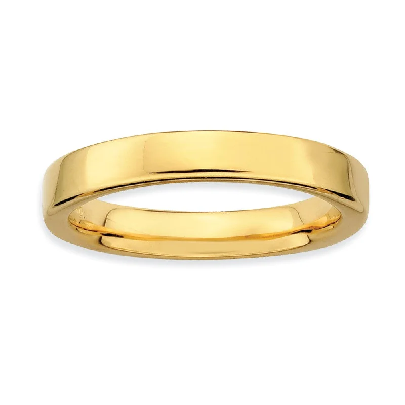 Affordable Glamour – Must-Have Jewelry At Special Rates 14k Yellow Gold Plated Sterling Silver Polished Flat 3.5mm Stack Band Affordable Glamour – Must-Have Jewelry At Special Rates 14k Yellow Gold Plated Sterling Silver Polished Flat 3.5mm Stack Band