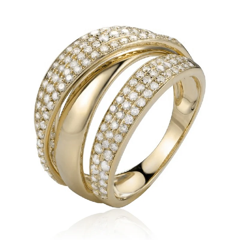 Grab Your Favorite Jewelry At The Lowest Prices 14K Yellow Gold Twisted Diamond Ring Grab Your Favorite Jewelry At The Lowest Prices 14K Yellow Gold Twisted Diamond Ring