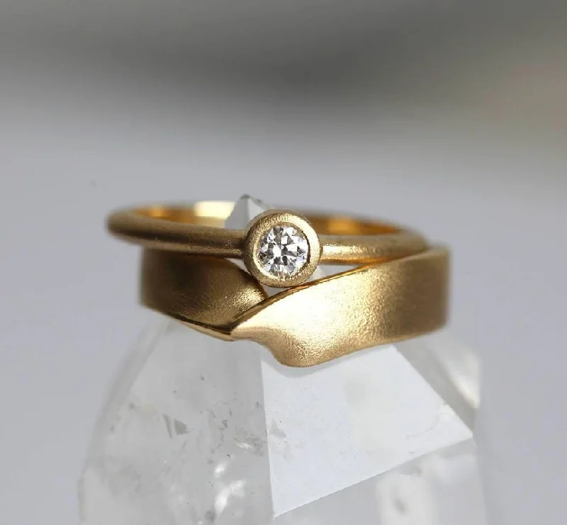 Buy More, Save More – Special Jewelry Discounts Yellow Gold Ring Set With Round Solitaire Diamond Ring Buy More, Save More – Special Jewelry Discounts Yellow Gold Ring Set With Round Solitaire Diamond Ring