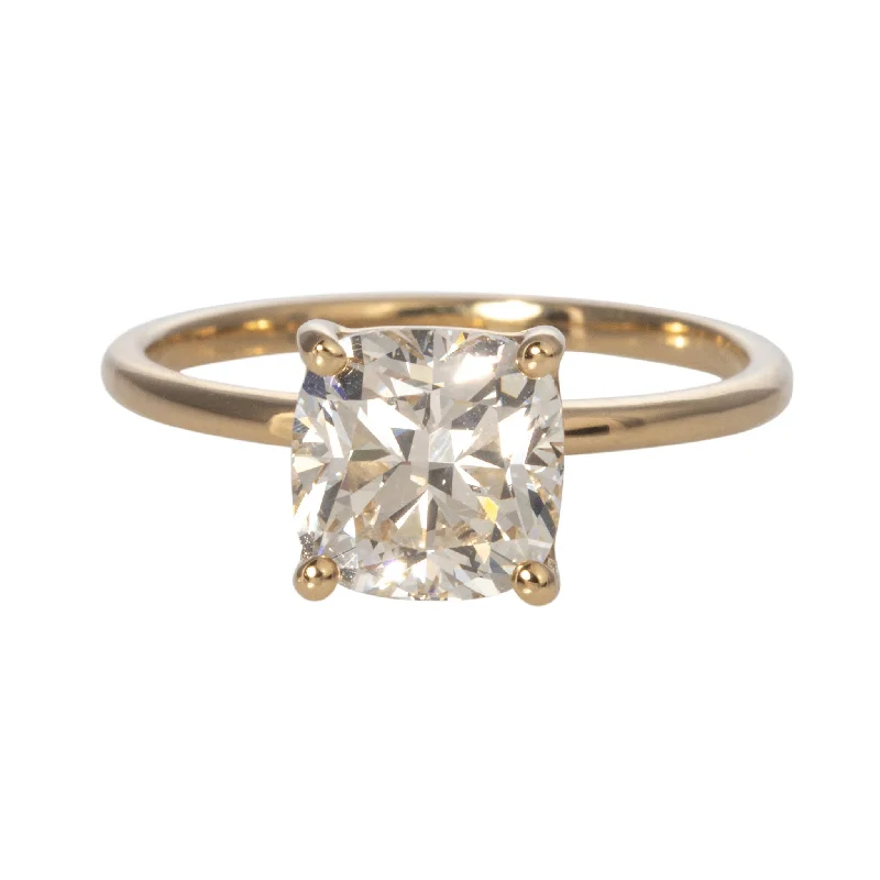 Exclusive Savings On Timeless Jewelry Pieces 2.10ct Cushion Diamond Solitaire 14K Yellow Gold Engagement Ring