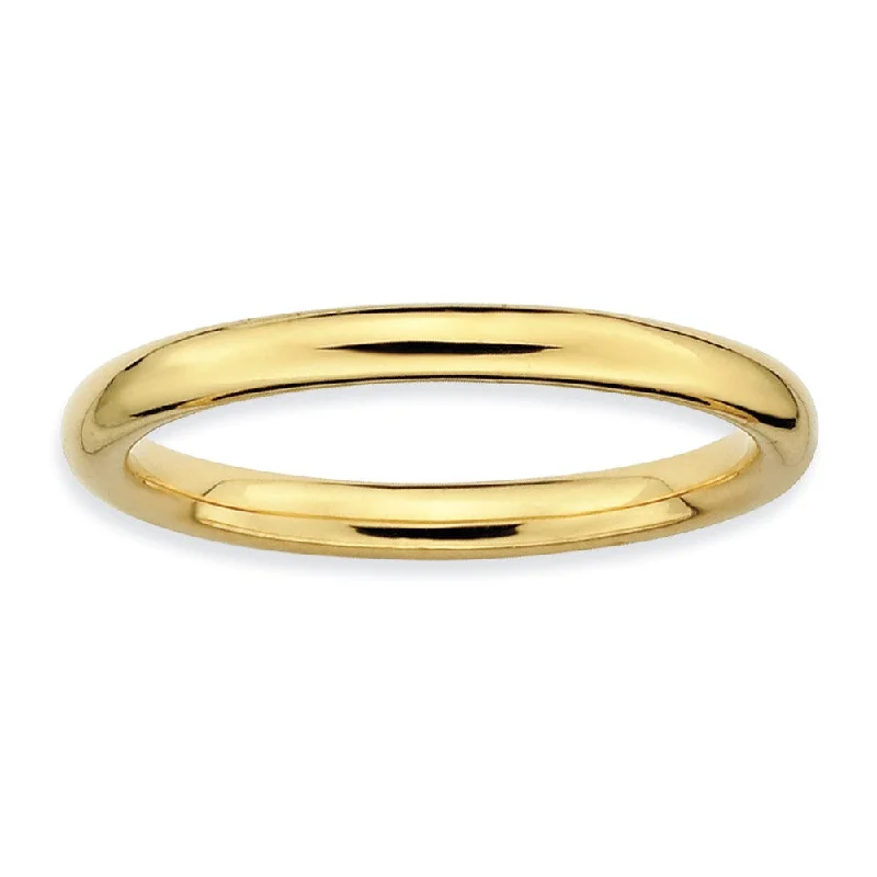 Make Your Outfit Shine With Discounted Jewelry 2.25mm 14k Yellow Gold Plated Sterling Silver Stackable Polished Band Make Your Outfit Shine With Discounted Jewelry 2.25mm 14k Yellow Gold Plated Sterling Silver Stackable Polished Band