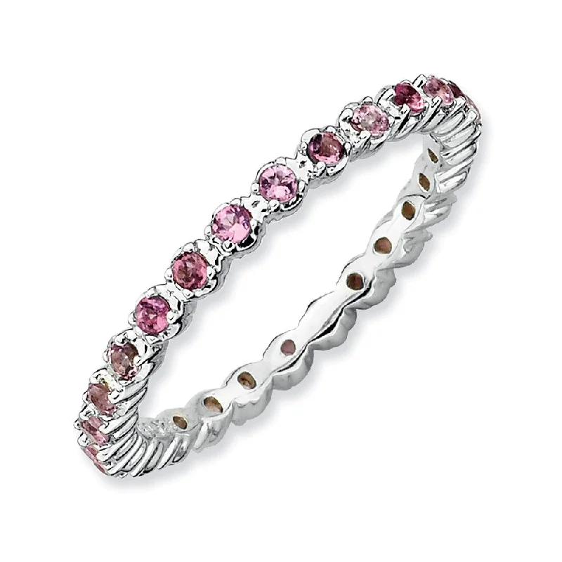 Best-Selling Jewelry Styles Now At Exclusive Discounts 2.25mm Silver Stackable Pink Tourmaline Band Best-Selling Jewelry Styles Now At Exclusive Discounts 2.25mm Silver Stackable Pink Tourmaline Band