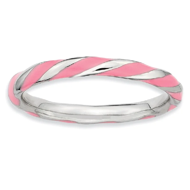 Unlock Unbeatable Jewelry Deals Before They’Re Gone 2.4mm Silver Twisted Pink Enameled Stackable Band Unlock Unbeatable Jewelry Deals Before They’Re Gone 2.4mm Silver Twisted Pink Enameled Stackable Band
