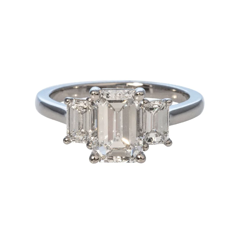 Final Call – Shop Exquisite Jewelry Before It's Gone 2.52ctw Emerald-Cut Diamond Three-Stone Platinum Ring Final Call – Shop Exquisite Jewelry Before It's Gone 2.52ctw Emerald-Cut Diamond Three-Stone Platinum Ring