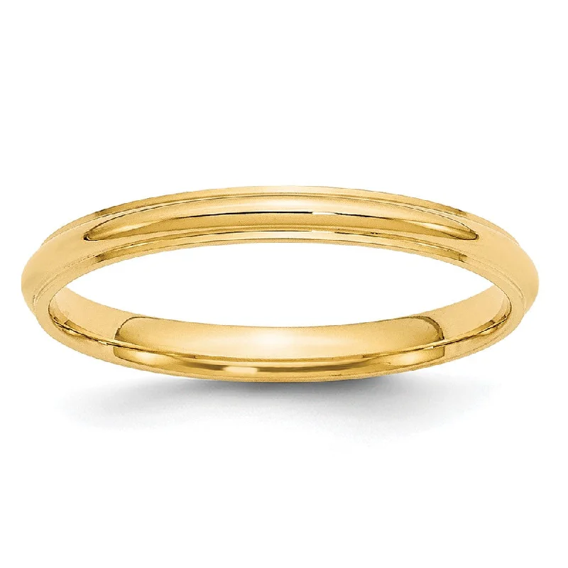 Timeless Elegance, Temporary Discounts – Act Fast 2.5mm to 6mm 14K Yellow Gold Half Round Ridged Edge Standard Fit Band Timeless Elegance, Temporary Discounts – Act Fast 2.5mm to 6mm 14K Yellow Gold Half Round Ridged Edge Standard Fit Band