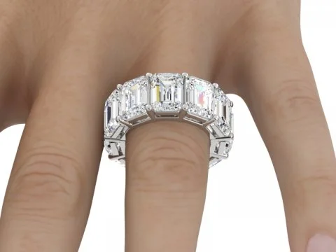 The Perfect Jewelry Piece At The Perfect Price 20ct Emerald Cut Engagement Band