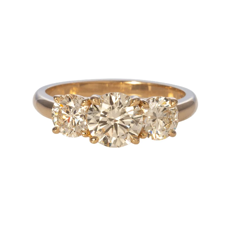 Discover Unique Jewelry With Special Limited-Time Offers 2ctw Round Brilliant Diamond Three-Stone 14K Gold Engagement Ring