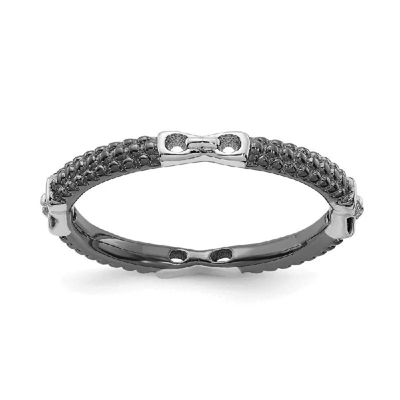Sparkle For Less – Shop Our Limited-Time Jewelry Deals 2mm Sterling Silver & Black Ruthenium Plated Stackable Band Sparkle For Less – Shop Our Limited-Time Jewelry Deals 2mm Sterling Silver & Black Ruthenium Plated Stackable Band