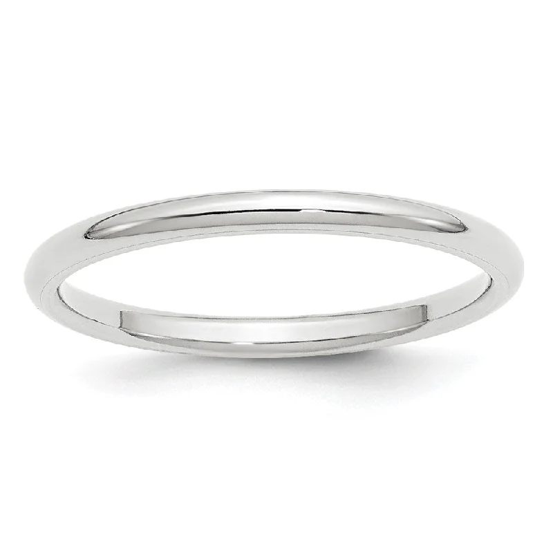 Final Call For Exquisite Jewelry At Reduced Rates 2mm to 6mm 10K White Gold Domed Comfort Fit Band Final Call For Exquisite Jewelry At Reduced Rates 2mm to 6mm 10K White Gold Domed Comfort Fit Band