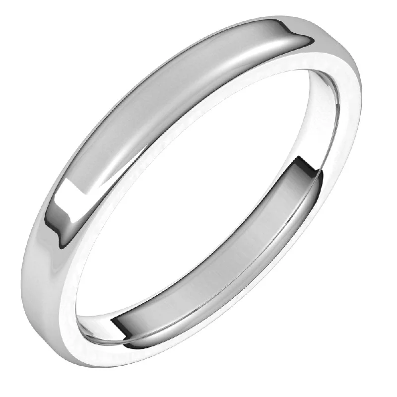 Huge Savings On Timeless Jewelry Collections 3mm 10K White Gold Polished Round Edge Comfort Fit Flat Band Huge Savings On Timeless Jewelry Collections 3mm 10K White Gold Polished Round Edge Comfort Fit Flat Band
