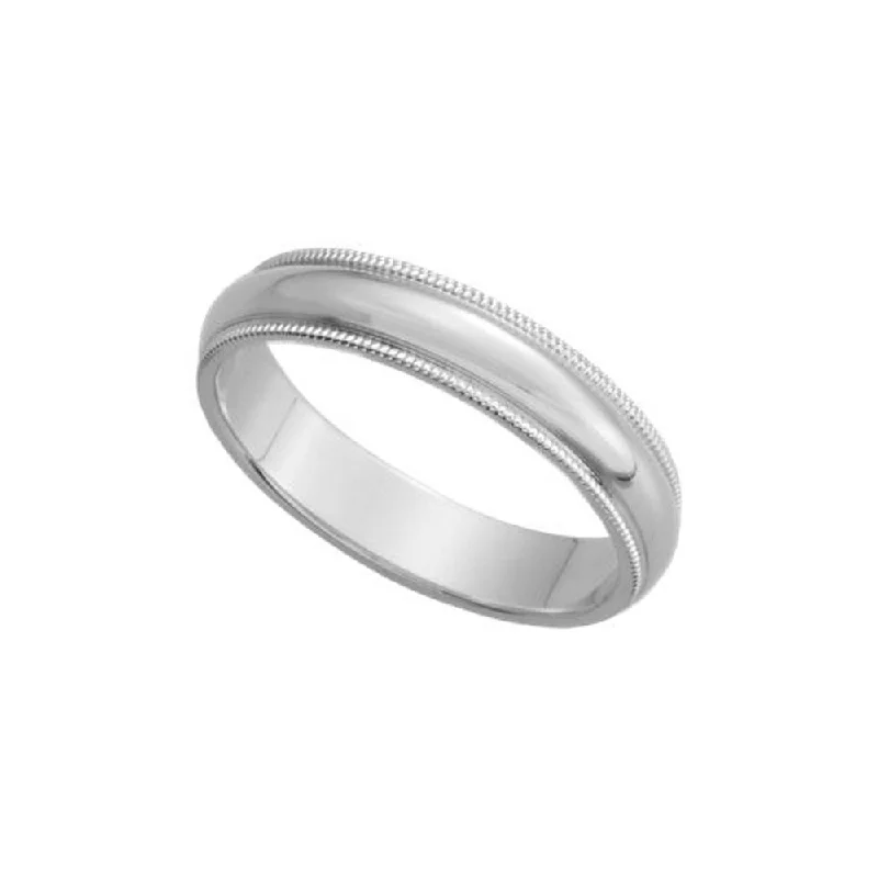 Chic, Trendy, And Affordable Jewelry Sale 4mm Continuum Sterling Silver Milgrain Edge Domed Standard Fit Band Chic, Trendy, And Affordable Jewelry Sale 4mm Continuum Sterling Silver Milgrain Edge Domed Standard Fit Band