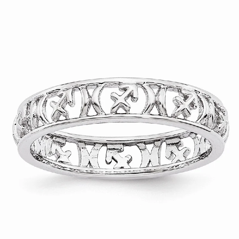 4mm Sterling Silver Stackable Expressions Sagittarius Zodiac Ring