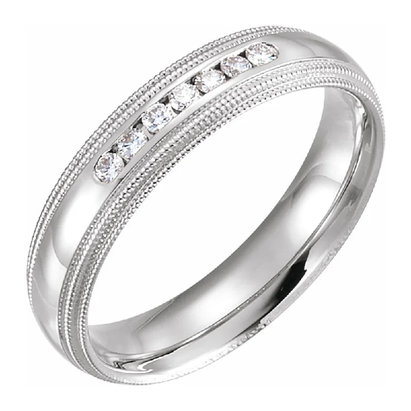 Shine In Style – Shop Jewelry Discounts Today 5mm 14K White Gold 1/5 CTW Diamond Double Milgrain Comfort Fit Band Shine In Style – Shop Jewelry Discounts Today 5mm 14K White Gold 1/5 CTW Diamond Double Milgrain Comfort Fit Band
